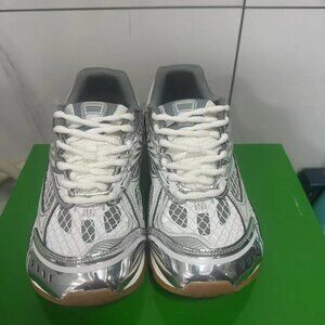 Bottega Veneta Silver and White Sneakers